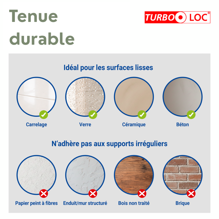 Brosse WC murale Lizan Vert sans perçage - Wenko