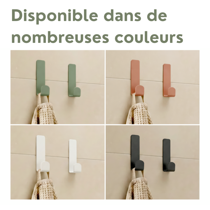 Crochet mural inox vert mat sans perçage Turbo-Loc Wenko (x2)