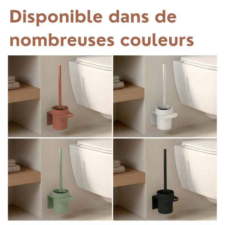 Brosse WC murale Lizan Marron sans perçage - Wenko