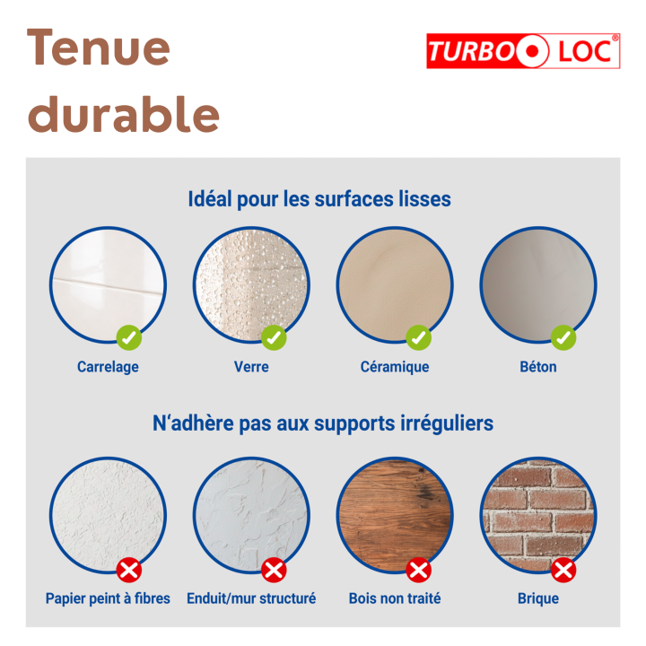 Brosse WC murale Lizan Marron sans perçage - Wenko