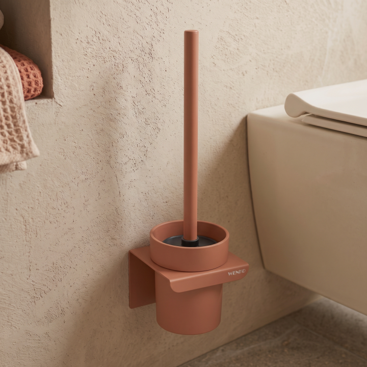 Brosse WC murale Lizan Marron sans perçage - Wenko
