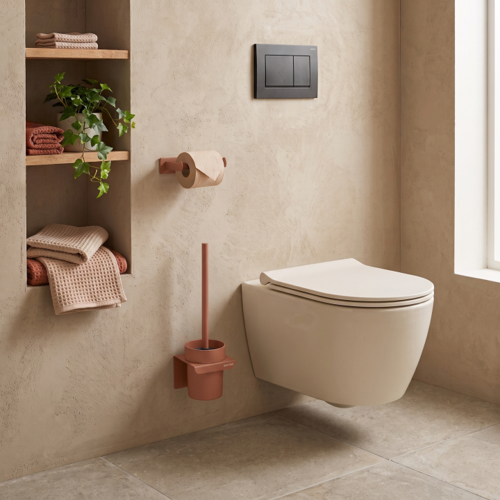 Brosse WC murale Lizan Marron sans perçage - Wenko