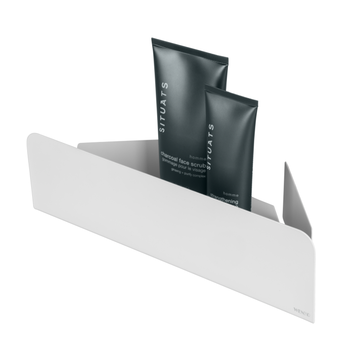 Etagere d'angle de douche sans percage inox blanc Lizan Wenko