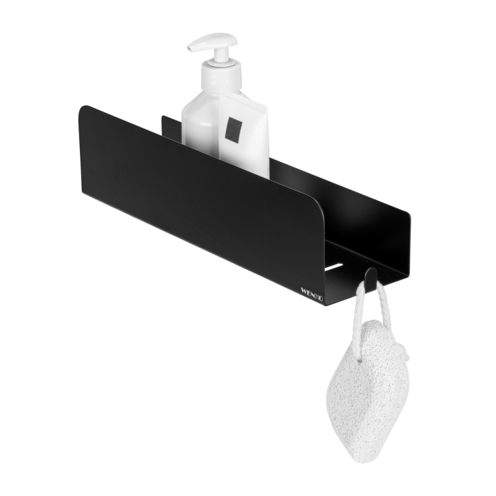 Étagère de Douche Adhésive Inox Noir Mat Lizan Wenko