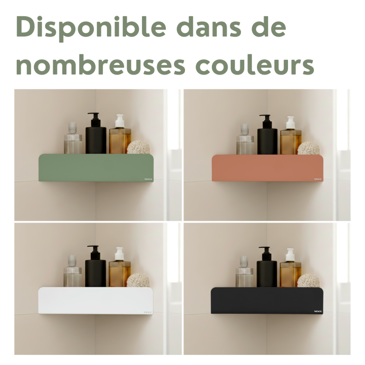 Etagere d'angle de douche sans percage inox vert Lizan Wenko