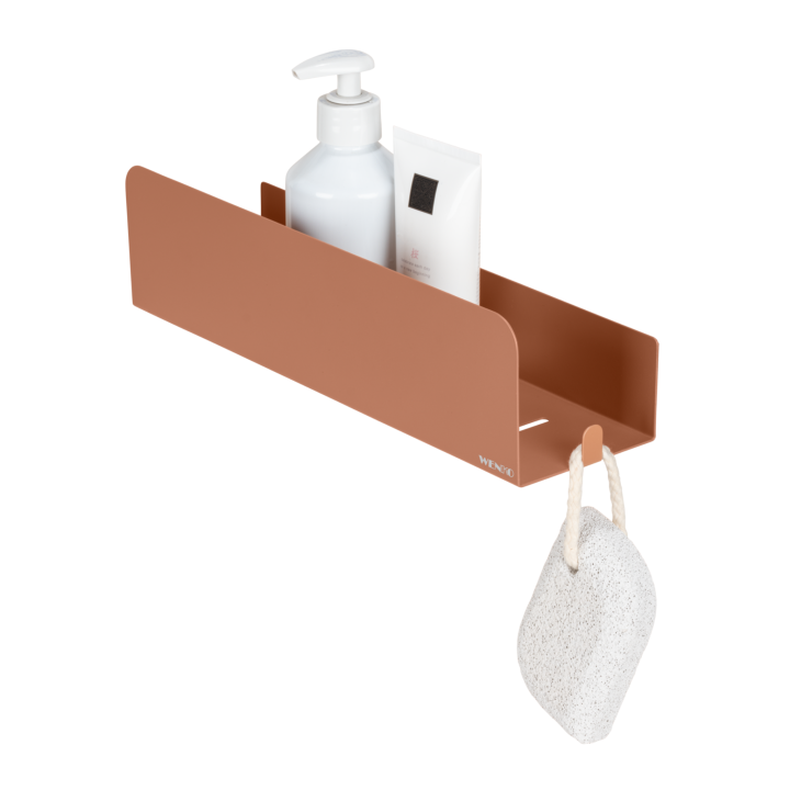 Étagère de Douche Adhésive Inox Marron Mat Lizan Wenko