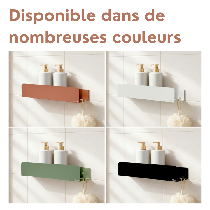 Étagère de Douche Adhésive Inox Marron Mat Lizan Wenko