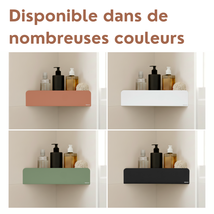 Etagere d'angle de douche sans percage inox marron Lizan Wenko