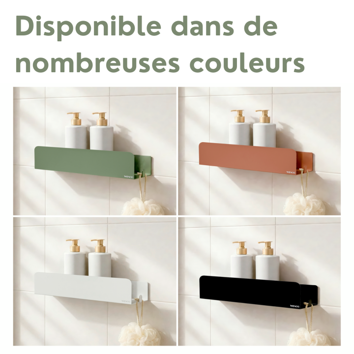 Étagère de Douche Adhésive Inox Vert Mat Lizan Wenko