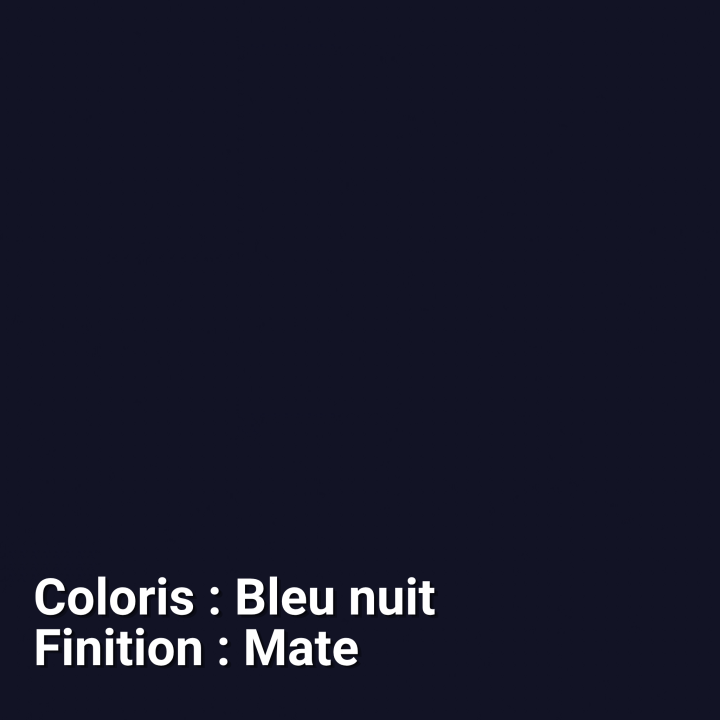 Meuble WC Lave-Mains Polo 40cm Bleu Nuit Mat + Miroir