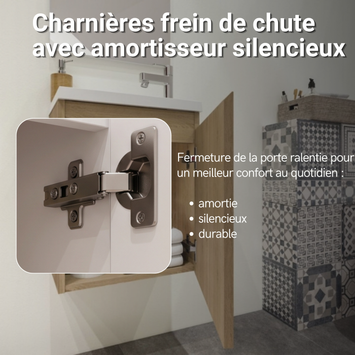 Meuble WC Lave-Mains Polo 40cm Chêne Hamilton + Miroir