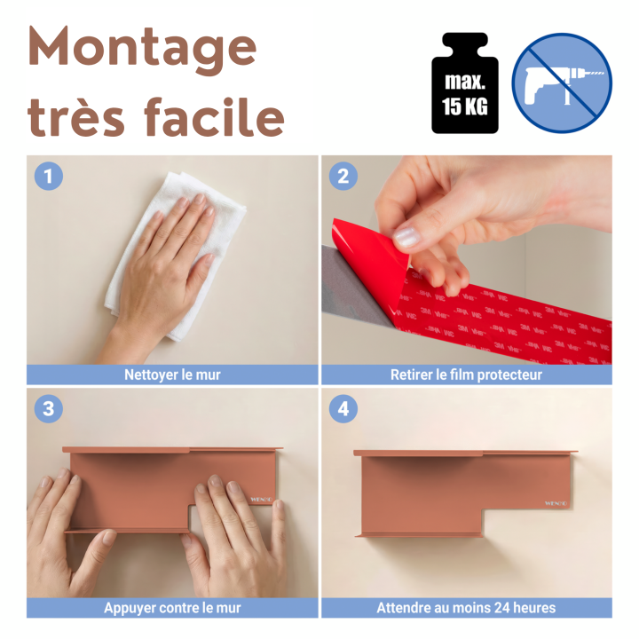 Porte-papier toilette double Lizan Marron - Wenko