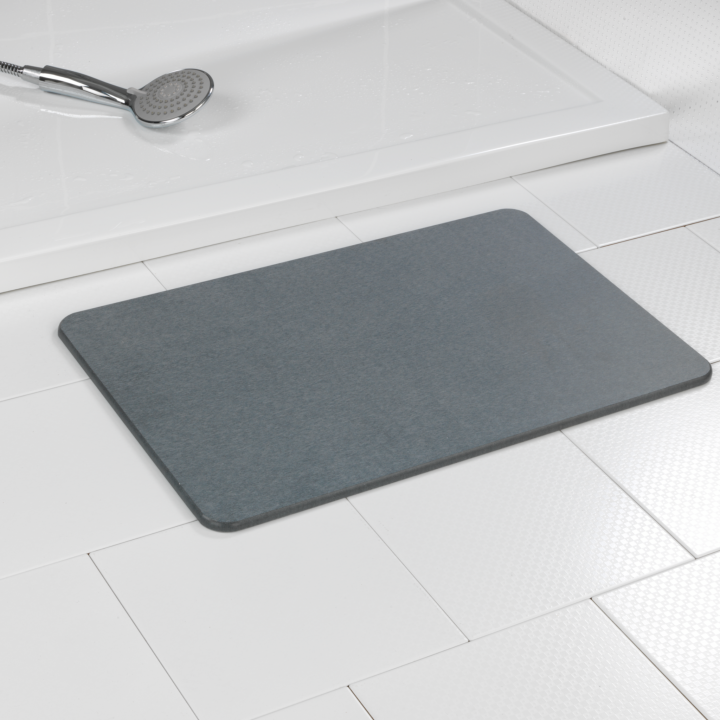 Tapis de bain diatomite Simi Gris 60x39 - Wenko