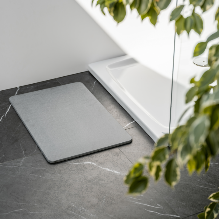 Tapis de bain diatomite Simi Gris 60x39 - Wenko