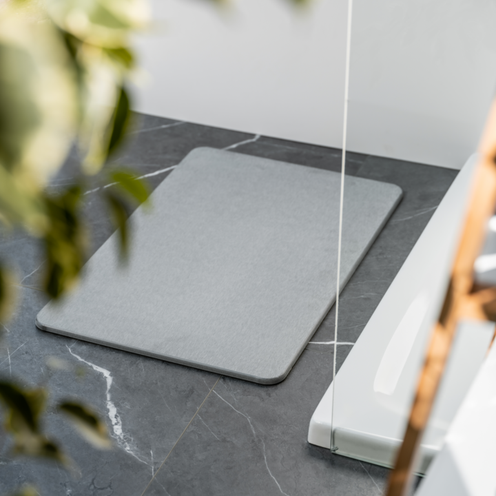 Tapis de bain diatomite Simi Gris 60x39 - Wenko
