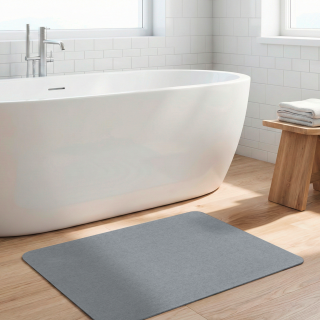 Tapis de bain diatomite Simi Gris 80x50 - Wenko