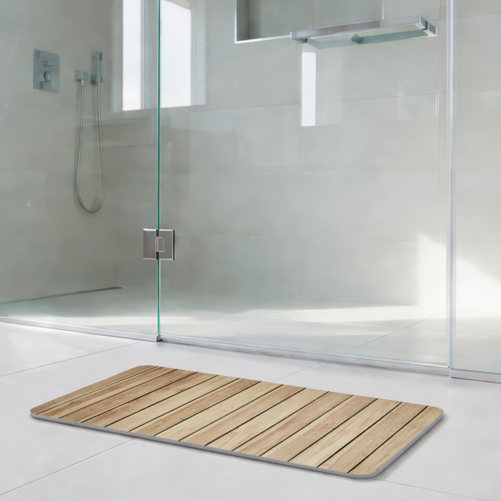 Tapis de bain diatomite Lepiana Bois 60x39 - Wenko