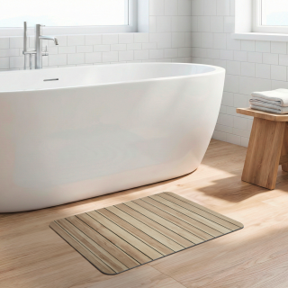 Tapis de bain diatomite Lepiana Bois 60x39 - Wenko