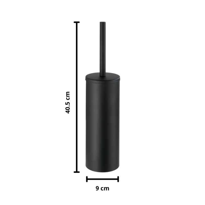 Brosse WC à Poser Orea Noir Mat Wenko | Tête Silicone