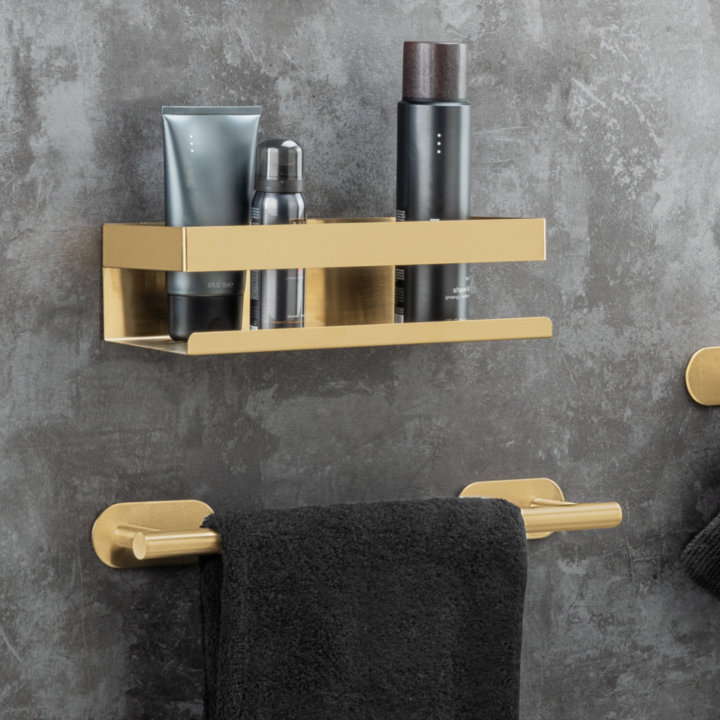 Étagère douche 30 cm inox doré brossé Genova Wenko