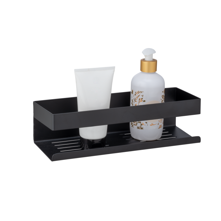 Étagère douche 30 cm inox noir mat Genova Wenko