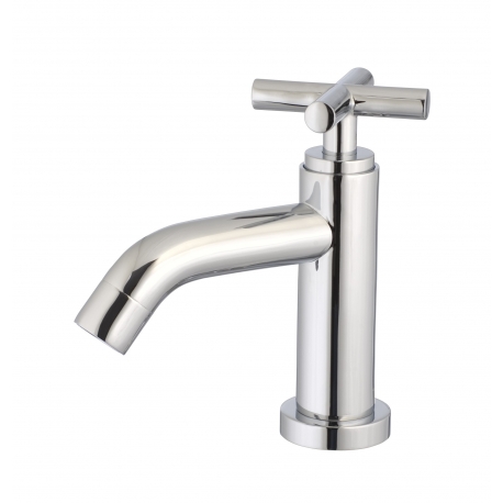 Robinet lave-mains chromé H 14.2 cm - Croce - eau froide uniquement