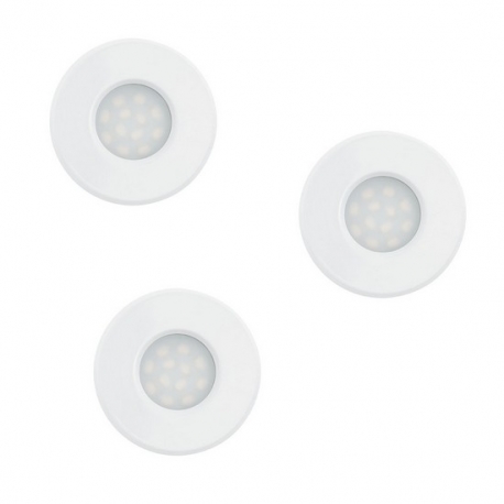 Lot de 3 spots LED encastrable blanc
