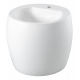 Mini lavabo totem à poser en céramique blanche