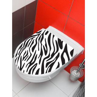 Sticker abattant WC zebre - Adhésif de toilette à petit prix