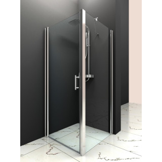 Retour fixe pour porte de douche pivotante - 80x190 cm chromé