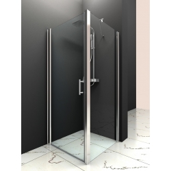 Paroi de douche latérale retour fixe pour porte de douche pivotante - 80x190 cm chromé