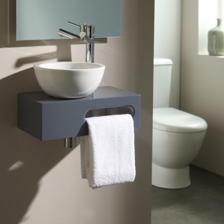 lave main suspendu pas cher + meuble design gris - planetebain