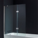 Pare-baignoire 2 volets 120*140 cm verre 10 mm