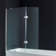 Pare-baignoire 2 volets 120*140 cm verre 10 mm