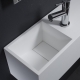 Lave-mains en solid surface Arezzo 54x20 cm avec espace de rangement