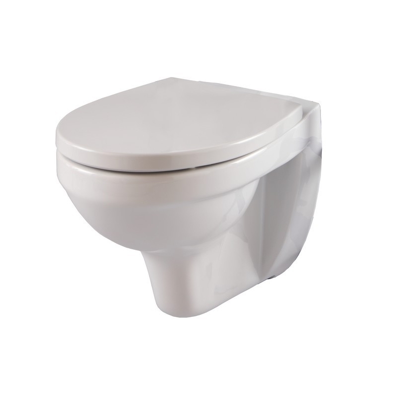 Cuvette WC suspendue allongée Mobilita 70 cm en céramique blanc