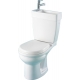 Pack WC avec lave mains intégré gain de place Sortie Horizontale