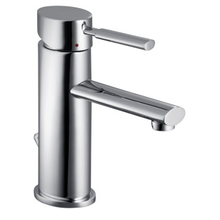 Mitigeur lavabo chromé avec bonde H 19 cm - Paulina
