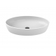 Vasque blanche ovale à poser en céramique