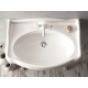 Lavabo colonne rétro 60x87 cm en céramique blanc