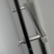 Porte de douche pivotante 90 cm profil en inox chromé