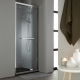 Porte de douche pivotante 100 cm profil en inox chromé