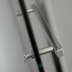 Porte de douche pivotante 100 cm profil en inox chromé