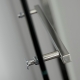Porte de douche pivotante 120 cm profil en inox chromé