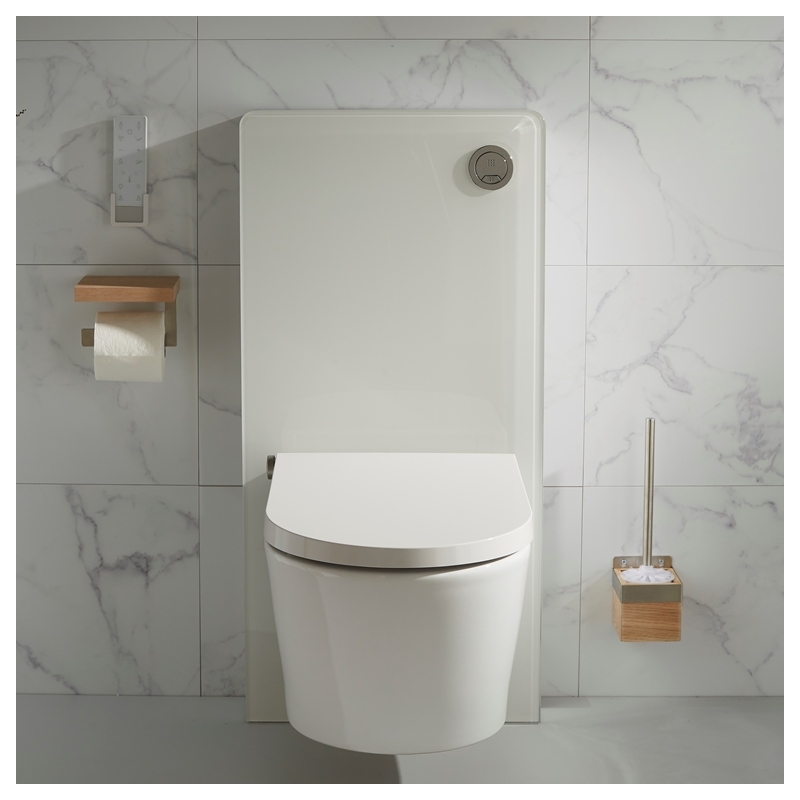 Cuvette WC suspendu GoodHome Lagon en céramique avec abattant duroplast  blanc