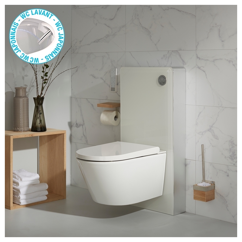 WC Japonais Allibert AQUASMART avec abattant WC 592mm Blanc 825450