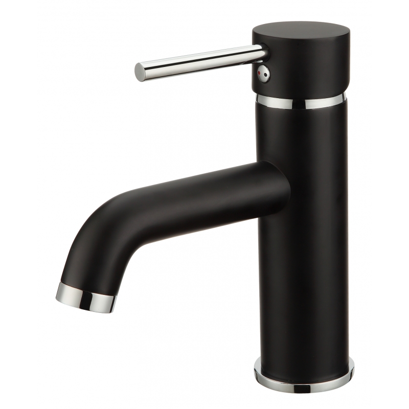 Mitigeur lavabo noir et chrome -Achat mitigeur noir pour vasque ou lavabo -  Planetebain