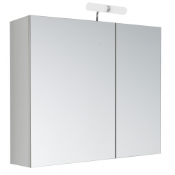 Armoire de toilette éclairante Kle'o 60 cm blanc mat