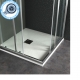 Receveur de douche extra plat à poser 90x90 Design reflet ardoisé Blanc