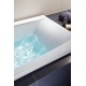 Baignoire rectangulaire VIRGO 140x75 encastrable en acrylique + tablier central